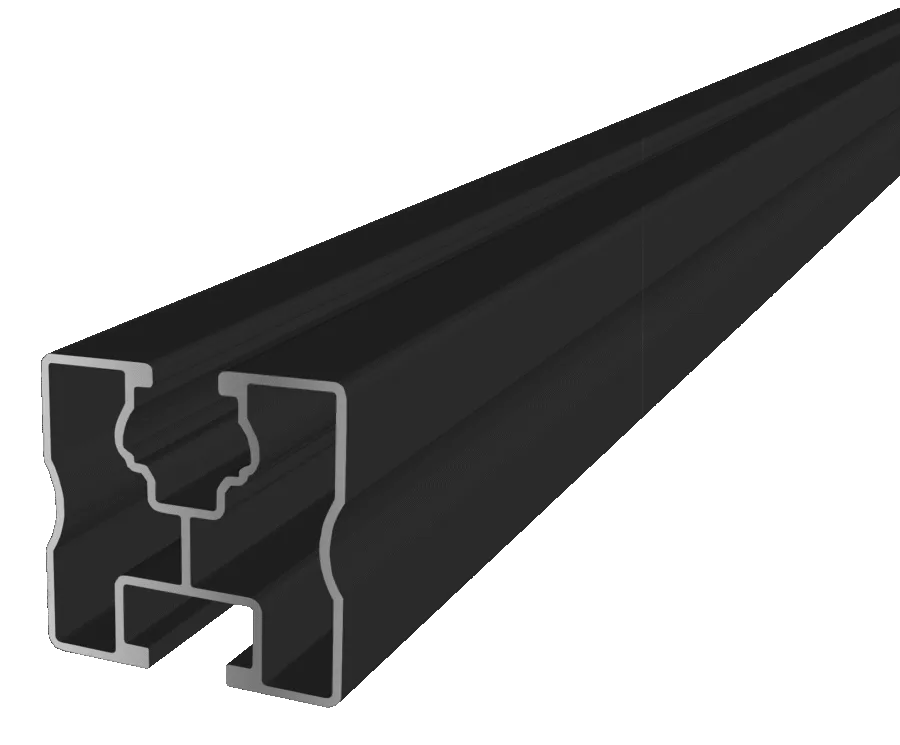  Profile Alu Noir Aluminium 40x40 - 811g/m - 6m