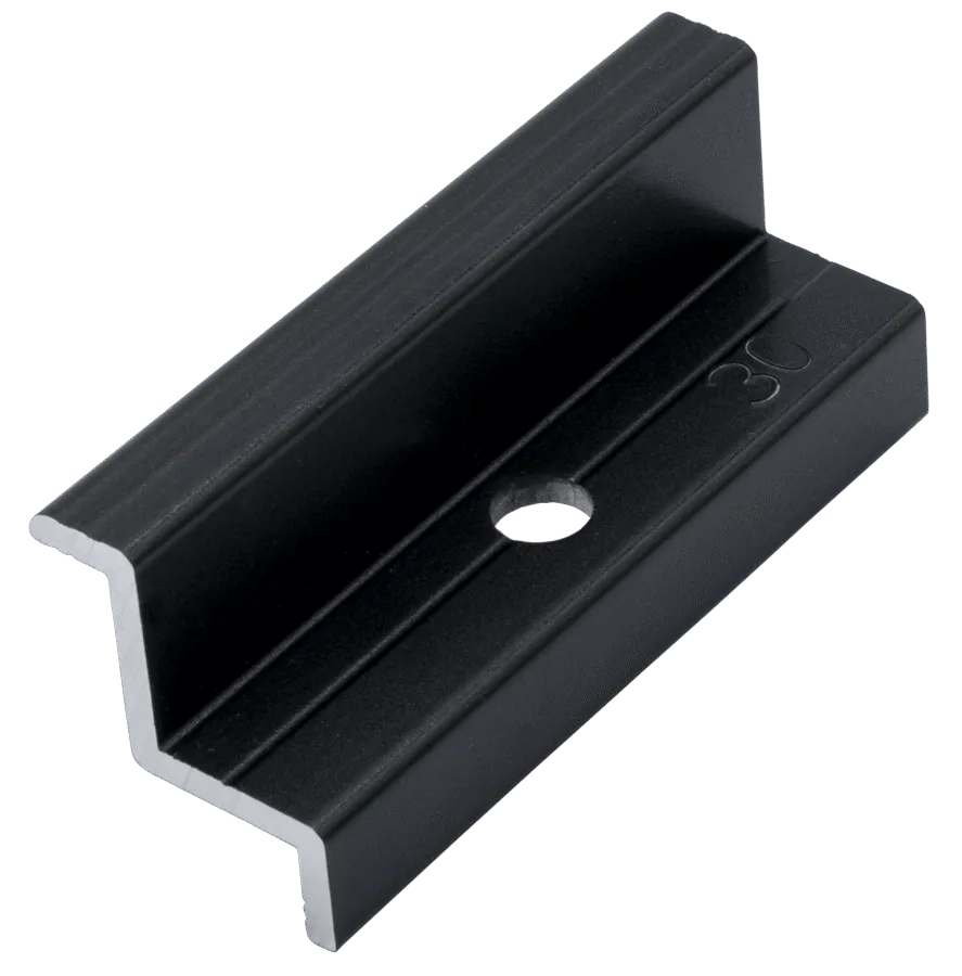 Clame de fin noir 30 mm